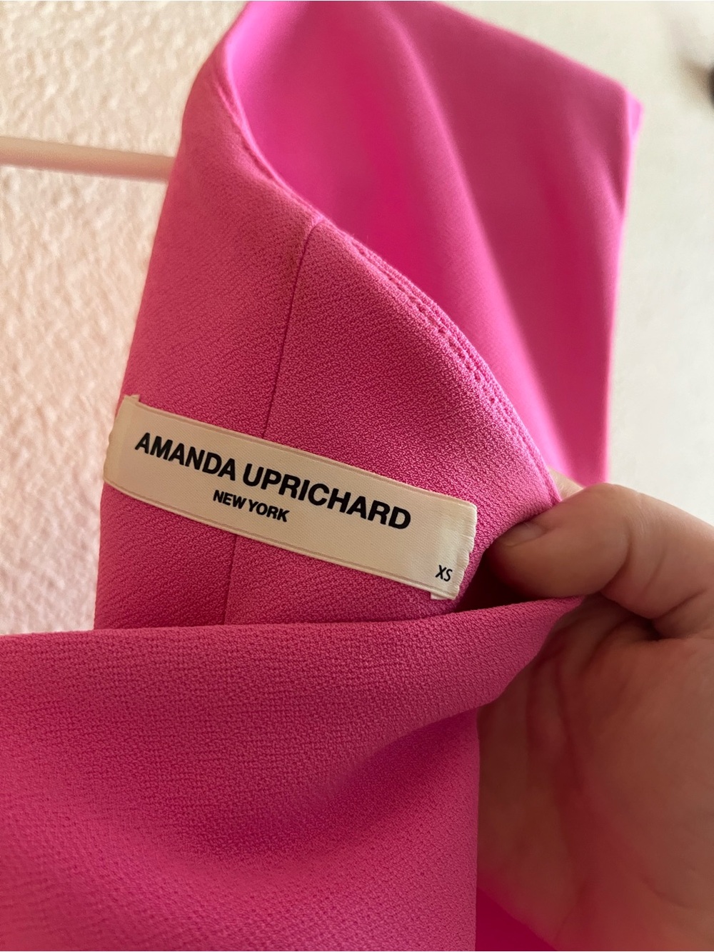 Amanda Uprichard Hot Pink One-Shoulder Cocktail Dress - Picture 3 of 5